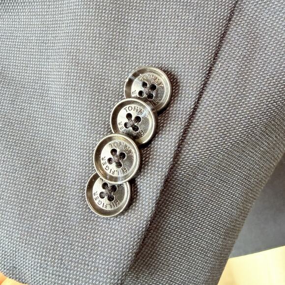 Tommy Hilfiger Men’s Navy Blazer 42R – Classic Two-Button Suit Jacket - Picture 7 of 13